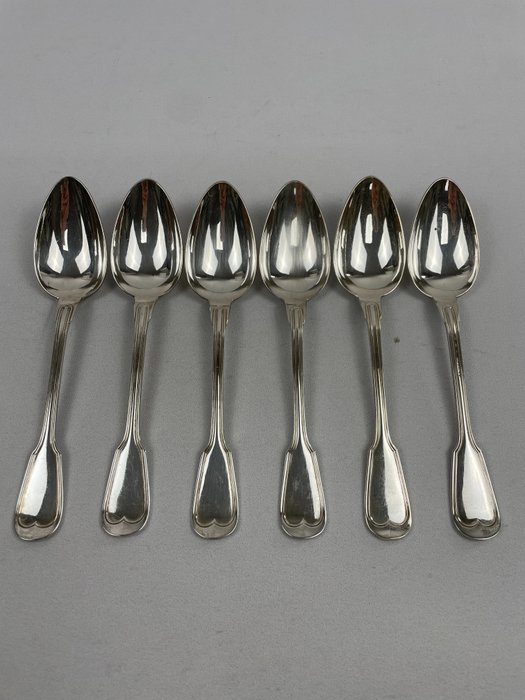 Christofle Paris - Cutlery set - Model : Chinon - 6 tablespoons - silver plated