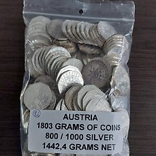 1803 gram munten Oostenrijk 5 euros 800/1000 – Zilver