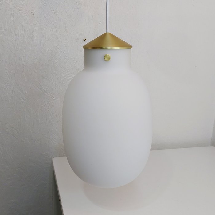 Nordlux Bønnelycke MDD - 吊灯 - Raito Ø22 椭圆形 - 玻璃, 黄铜