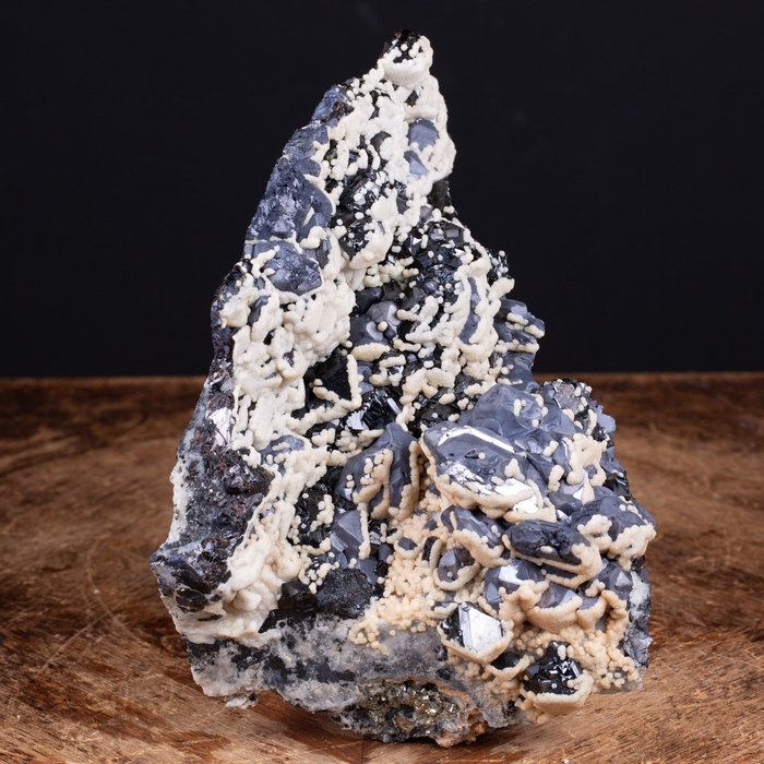 Ορυχεία Madan, Βουλγαρία - Κρύσταλλοι Galena και Calcite - Ύψος: 225 mm - Πλάτος: 130 mm- 3130 g