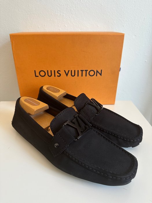 Louis Vuitton Dark Brown Leather Monte Carlo Slip On Loafers Size 44.5 Louis  Vuitton