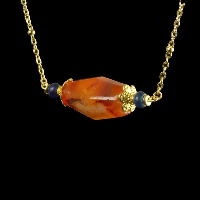 Ancient Roman Necklace with Roman glass and carnelian beads