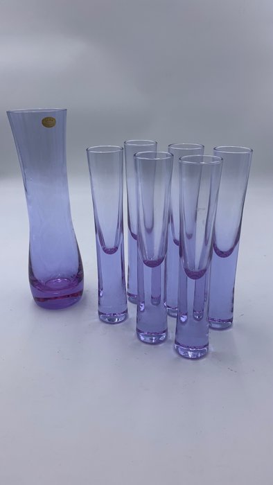 SI AN cristallerie Empoli - Service van glazen en karaf (7) - Glas (Alexandriet)