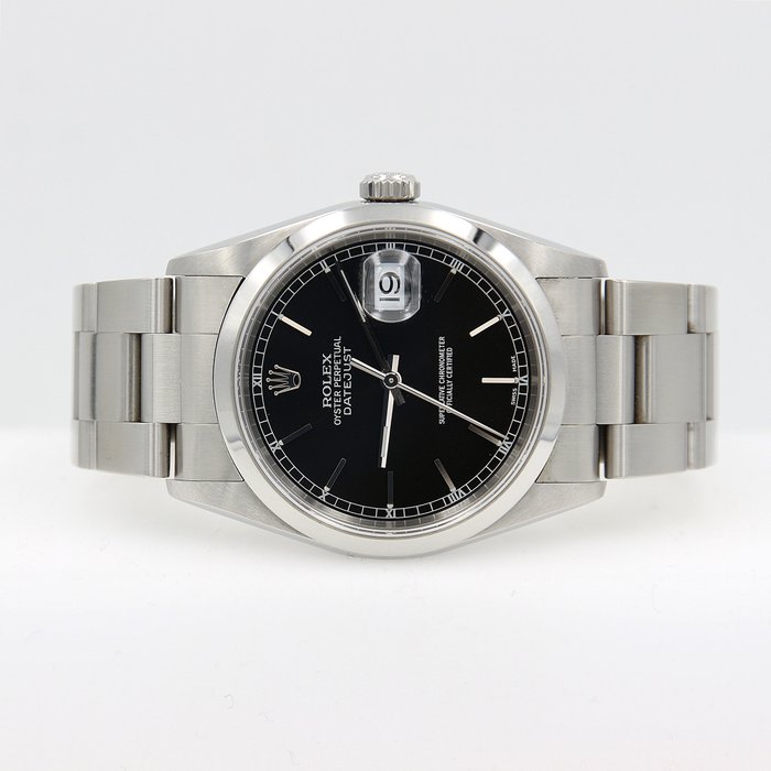 Rolex - Oyster Perpetual Datejust - Black Dial - 16200 - Unisexe - 2000-2010