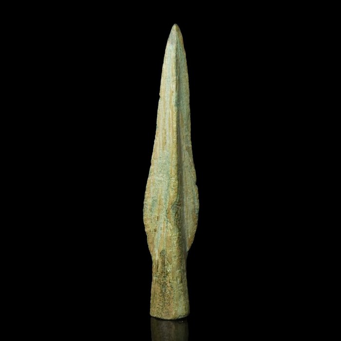 青铜器时代 黄铜色 矛头，罕见的小尺寸