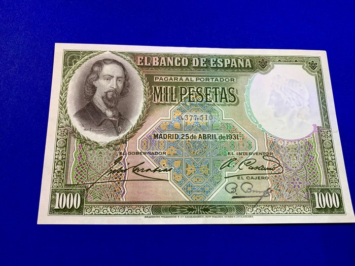 Ισπανία - 1000 Pesetas 1931 - EDIFIL 362 - Pick 84A