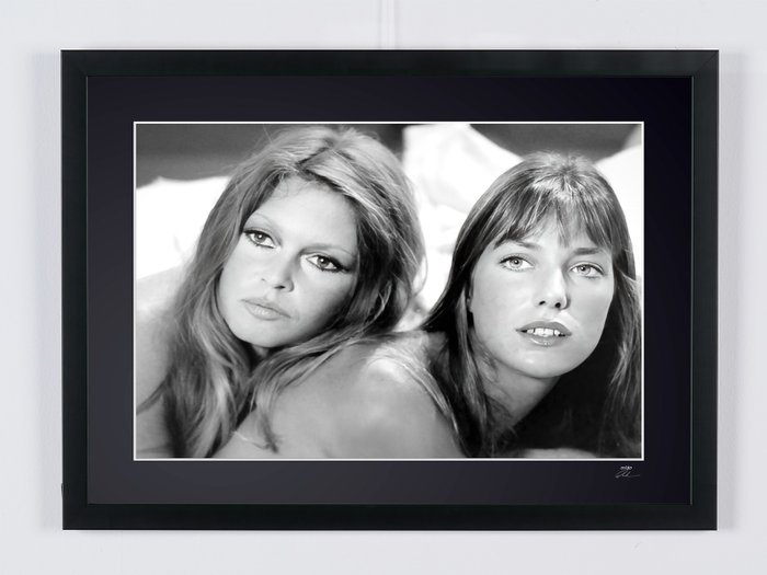 Brigitte Bardot & Jane Birkin - Don Juan, or If Don Juan Were a Woman (1973) - Luxury Wooden Framed 70X50 cm - Limited Edition Nr 01 of 30 - Serial ID 30566 - - Original Certificate (COA), Hologram Logo Editor and QR Code