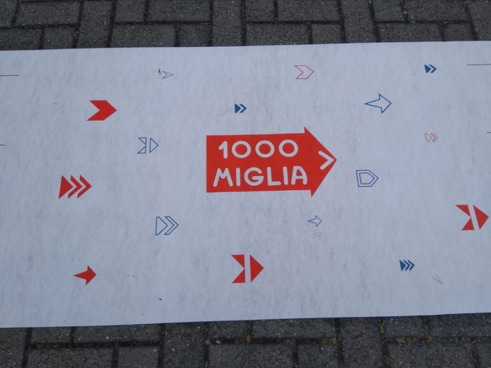 1000 Miglia - Tablica - Baner 2023 - Bawełna