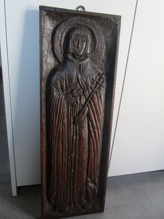 wooden bas-relief depicting a saint - Wood - First half 19th century