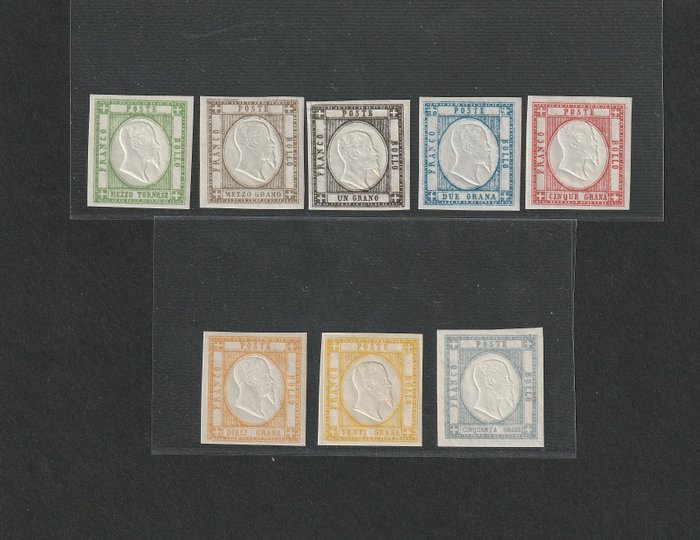Italy Ancient States - Neapolitan Provinces 1891 - Complete series - Bolaffi cat. 22/29  Sassone 17/24