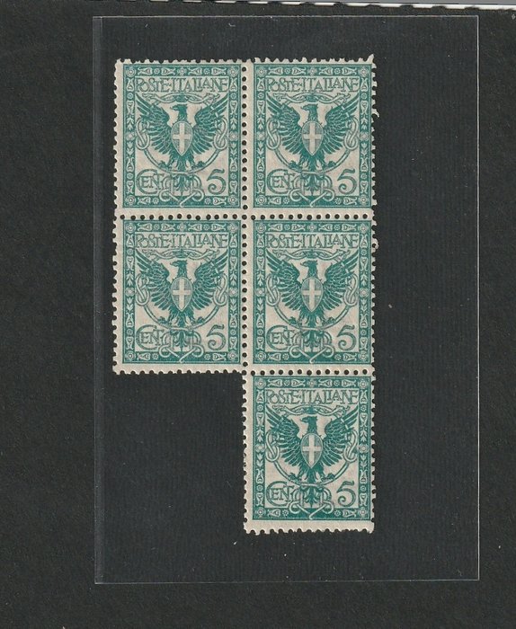 Regatul Italiei 1901 - Vulturul Savoia - Sassone cat. 70