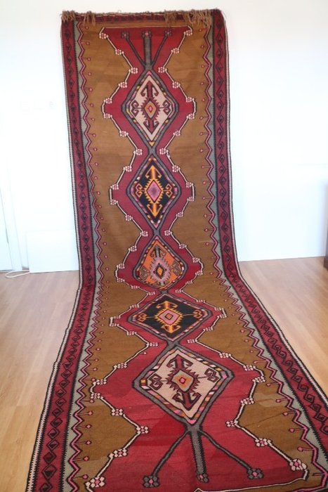 Kars Kazak - 凯利姆平织地毯 - 450 cm - 140 cm