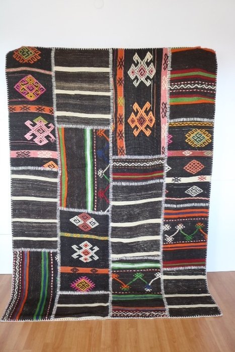 拼布（手工制作） - 凯利姆平织地毯 - 238 cm - 168 cm