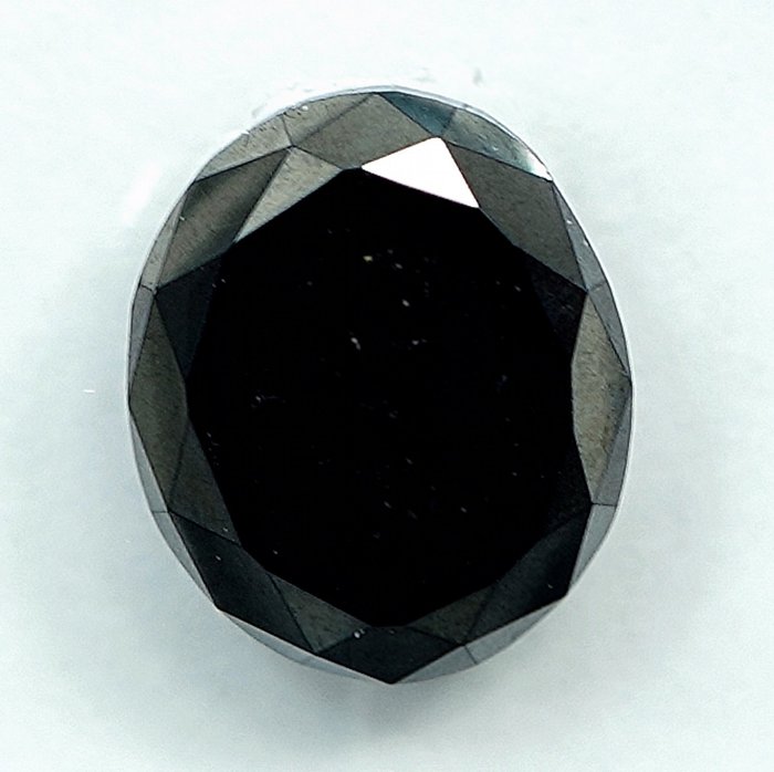 Gyémánt - 2.21 ct - Ovális - Black - NO RESERVE PRICE
