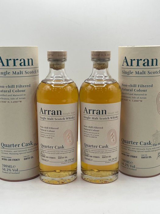 Arran - Quarter Cask Natural Cask Strength - Original bottling  - 700毫升 - 2 bottles