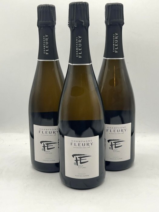 Fleury Fleur de l'Europe - Champagne Brut Nature - 3 Bottiglie (0,75 L)