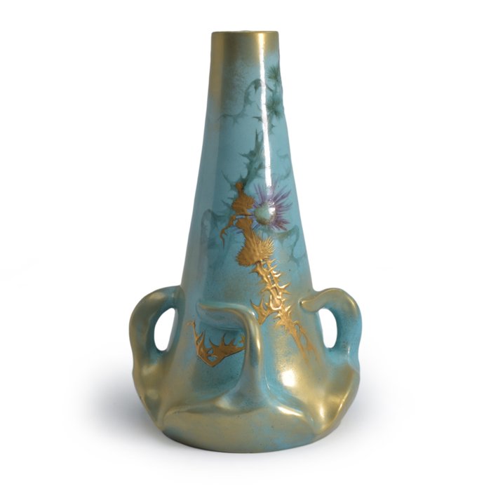 Clément Massier - Vase -  Chardon  - Keramik