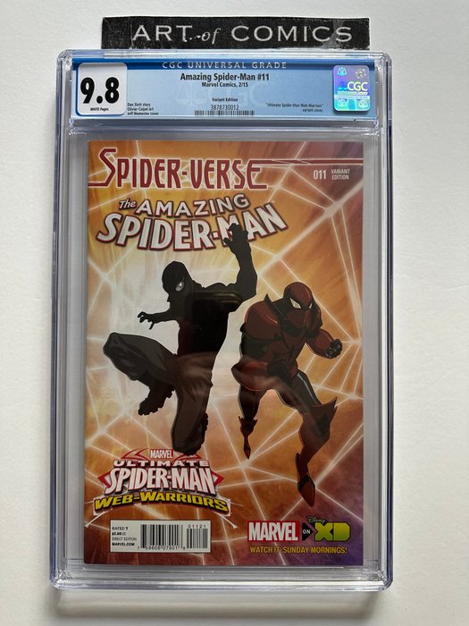The Amazing Spider-Man #11 - Wamester Ultimate Spider-Man Web-Warriors Variant Cover - CGC Graded 9.8 - Extremely High Grade!! - White Pages! - 1 Graded comic - Első kiadás - 2015 - CGC 9,8