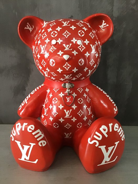 You can now buy a Louis Vuitton x Supreme teddy bear
