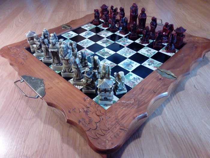 Tabuleiro de xadrez - Japones - Madeira, resina - Catawiki