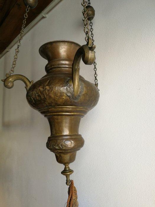 Lamp (1) - bronze and copper - Late 18th century