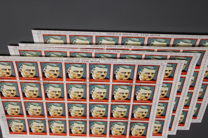 Ajman  - Ajman Mi. No. 2523 Hitler 60 sheets stamped Mi.Value 2023 €5250 never offered