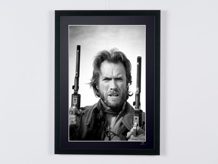 Clint Eastwood - The Outlaw Josey Wales (1976) - Wooden Framed 70X50 cm - Limited Edition Nr 02 of 30 - Serial ID 30679 - Original Certificate (COA), Hologram Logo Editor and QR Code