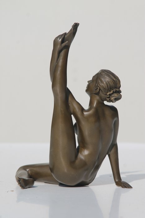 Statuie, yoga - 21 cm - Bronz
