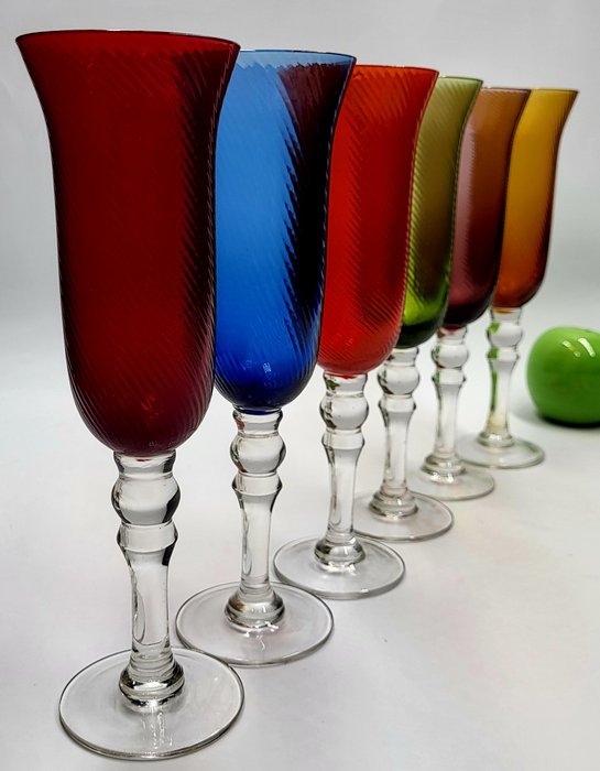 Conjunto de copos de bebidas diversas (6) - Cristal