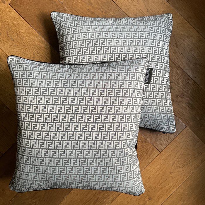 2) - Pillows made of original 3D Louis Vuitton denim - - Catawiki