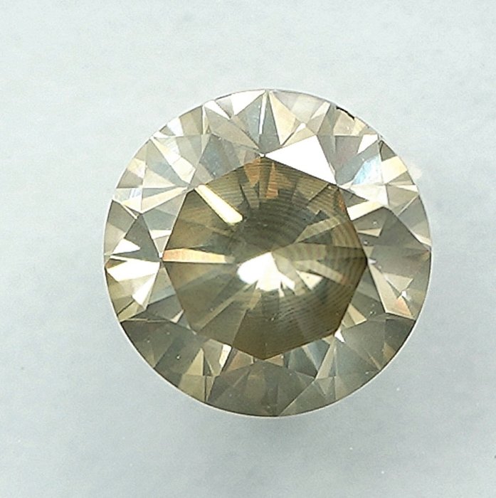 鑽石 - 0.66 ct - 明亮型 - Natural Fancy Light Brownish Yellow - SI2