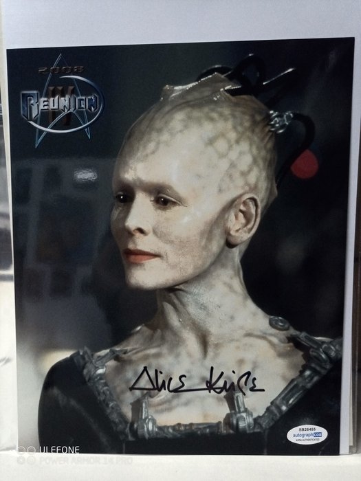 Star Trek First Contact Movie - Signed in person by Alice Krige (+) as "Borg Queen" - Reunion Italy, 2008 with double - Autograph , photo