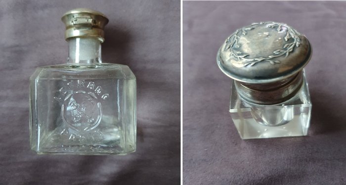 Art Déco - Tintenfass  (2) - Silber und Glas – 20. Jahrhundert