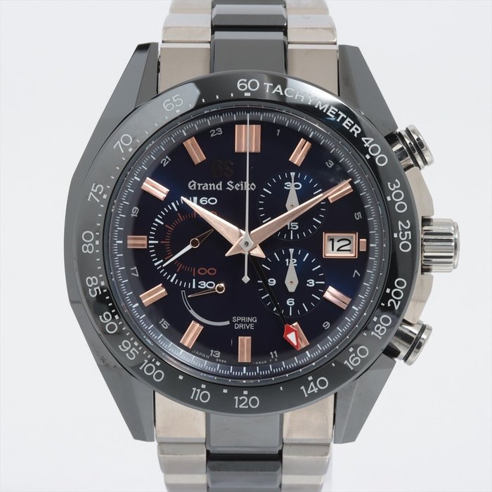 Grand Seiko - GS Spring Drive GMT SBGC219 TI×CE AT Blue-Face No Extra Link - GS Spring Drive GMT - 男士 - 2011至现在