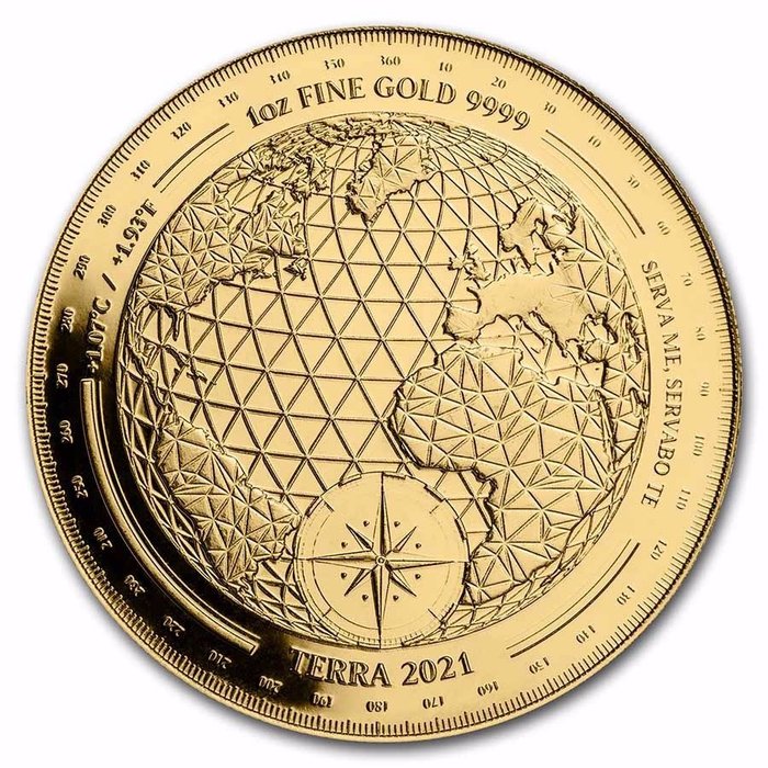 Tokelau. 100 Dollars 2021 1 oz Terra Proof-Like Gold Coin