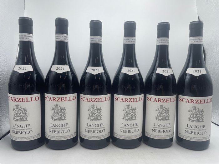 2021 Scarzello, Langhe Nebbiolo - Piemonte DOC - 6 Flasker  (0,75 l)