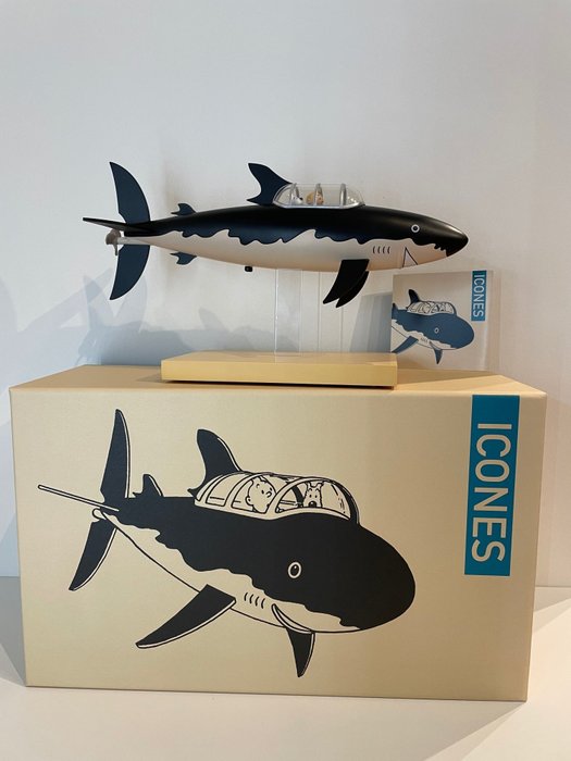 小塑像 - Statuette Moulinsart 46402 - Sous-marin requin - Les Icônes - NEW in original box - 樹脂