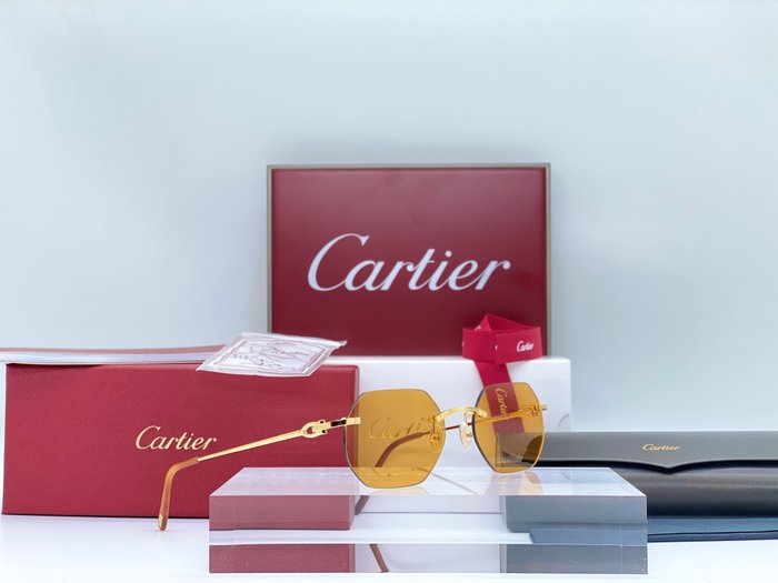 Cartier - Harmattan Gold Planted 18k - Gafas de sol