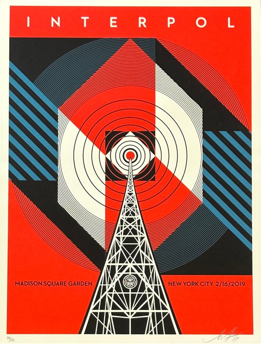 Shepard Fairey (OBEY) (1970) - Interpol NYC calling