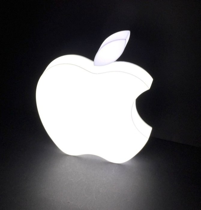 Apple insegna illuminata - Neonskylt - Plast