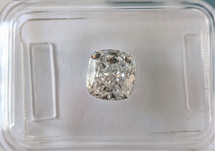 Diamant - 1.51 ct - Coussin - F - SI2
