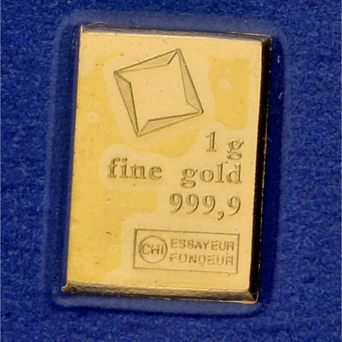 1 gram - Gull .999 - Valcambi - Forseglet  (Ingen reservasjonspris)