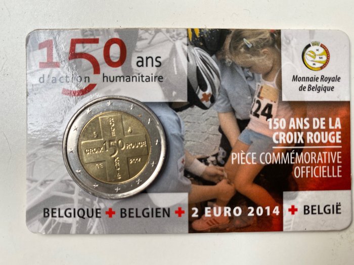 België. 2 Euro 2014 “Croix Rouge” – Error “Dutch Edge”