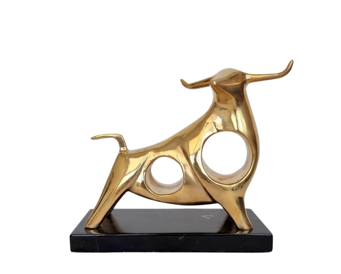 Statuette - Golden bull - Bronze
