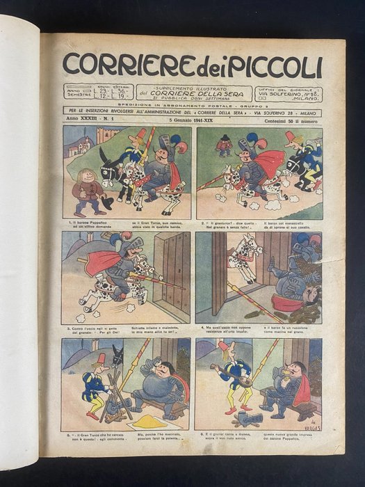 Corriere dei Piccoli Anno XXXIII nn. 1/52 - Completa, rilegata - 1 Album - Első kiadás - 1941