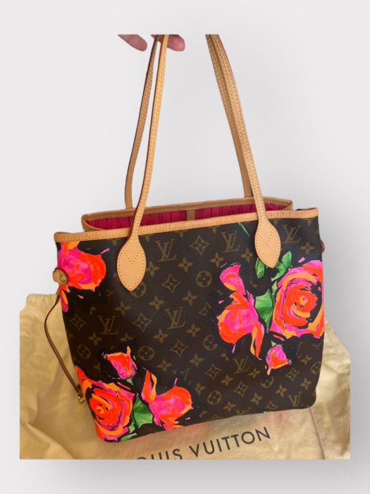 Louis+Vuitton+Neverfull+Stephen+Sprouse+Monogram+Roses+Tote+MM+Multicolor+Canvas  for sale online