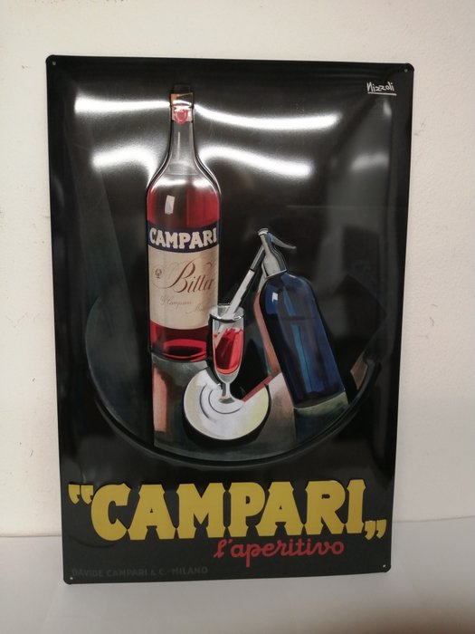 Pubblicitario/Marchandises - Museo Campari - "Nizzoli" - Markedsføringstegn - Aluminium, Emalje