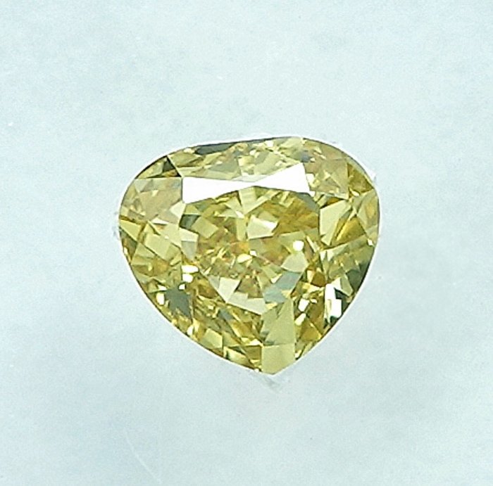 钻石 - 0.20 ct - 梨形 - Natural Fancy Yellow - VS1 - NO RESERVE PRICE