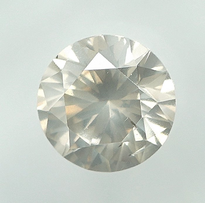 Diamante - 0.71 ct - Brillante - light Yellowish Gray - I1