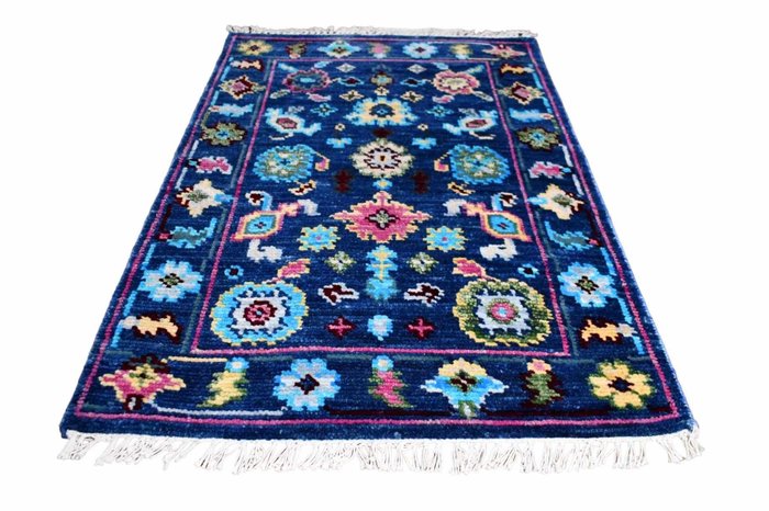 Blauer Azeri - unbenutzt - Teppich - 96 cm - 65 cm